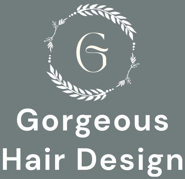 Gorgeous hair design salons logo